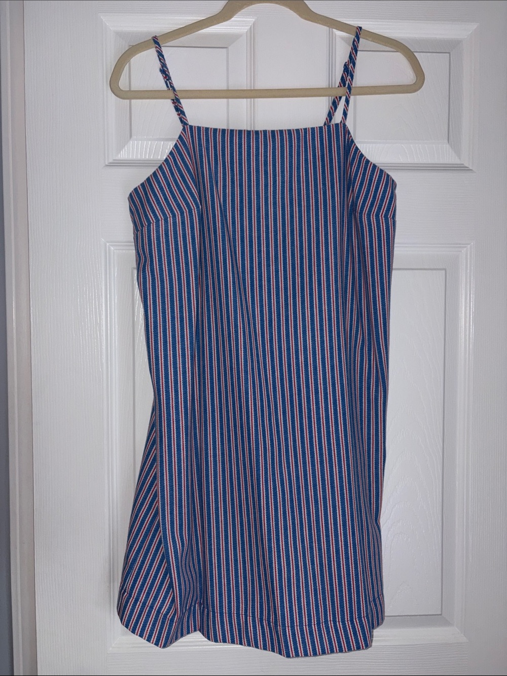 Old Navy Blue Mini Dress with Red and White Stripes